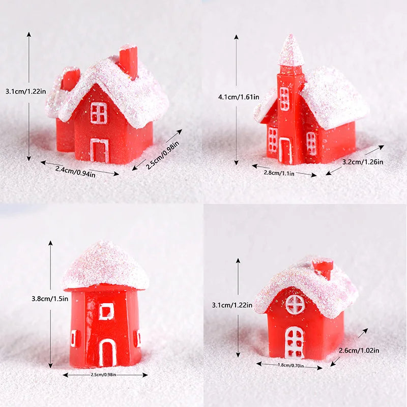 Snowy Cottage Village Figurines