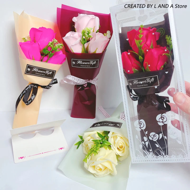 Rose Soap Flower Bouquet Gift Box