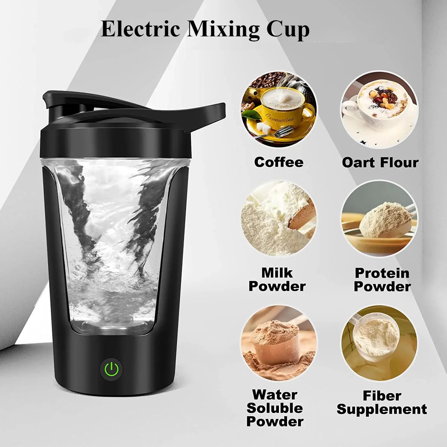 450ml Electric Shaker Bottle – Portable Mixer for Protein & Smoothies