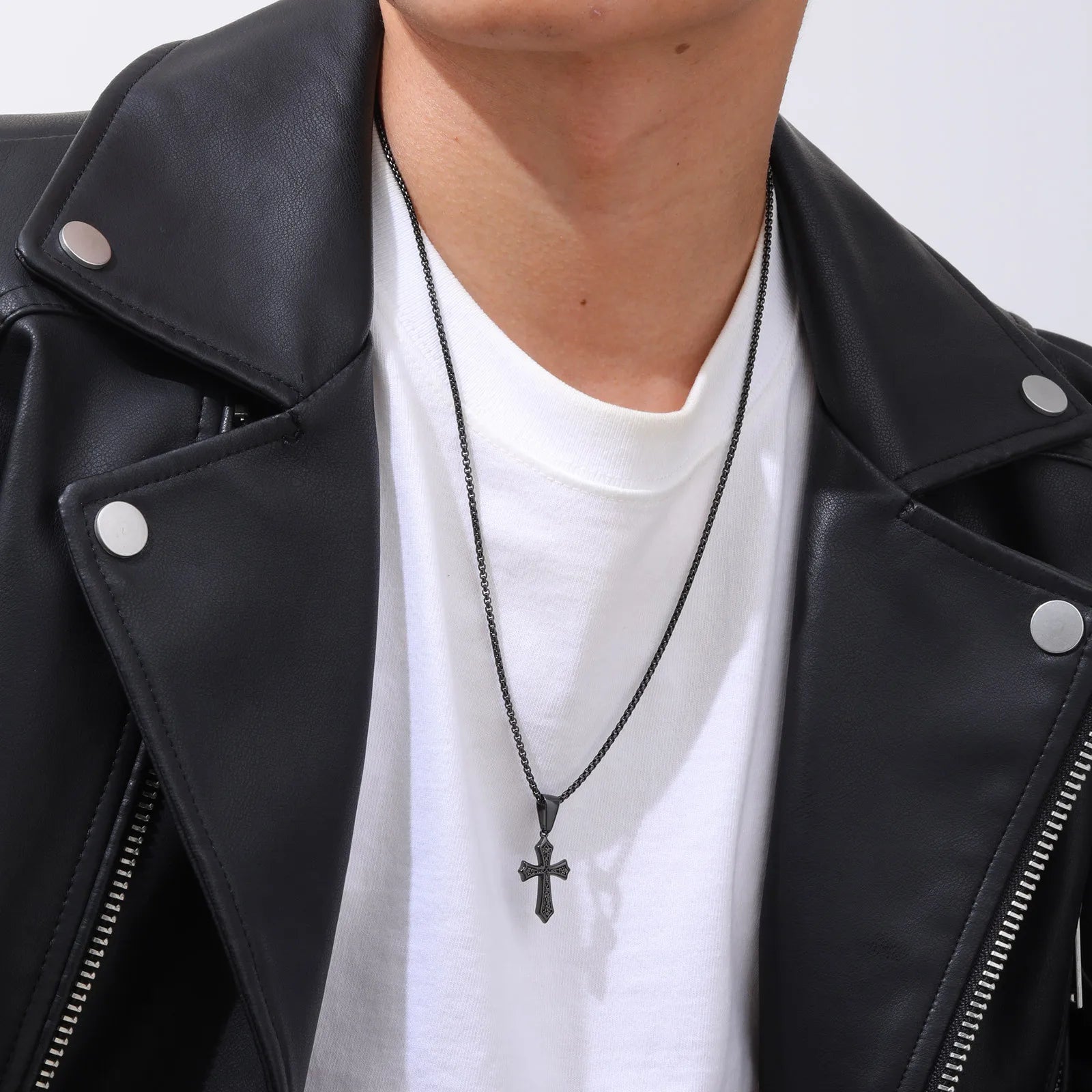 Hip Hop Cross Pendant Necklace