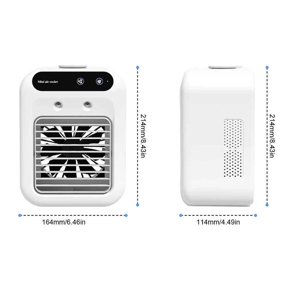 USB Mini Air Conditioning Fan & Humidifier – Portable Cooling Chiller