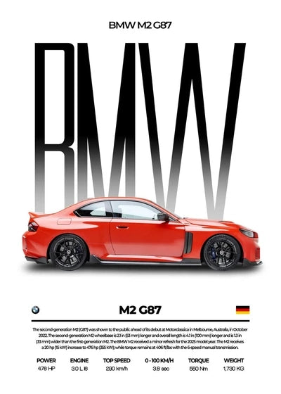 Red Performance Sports Car Canvas Wall Art