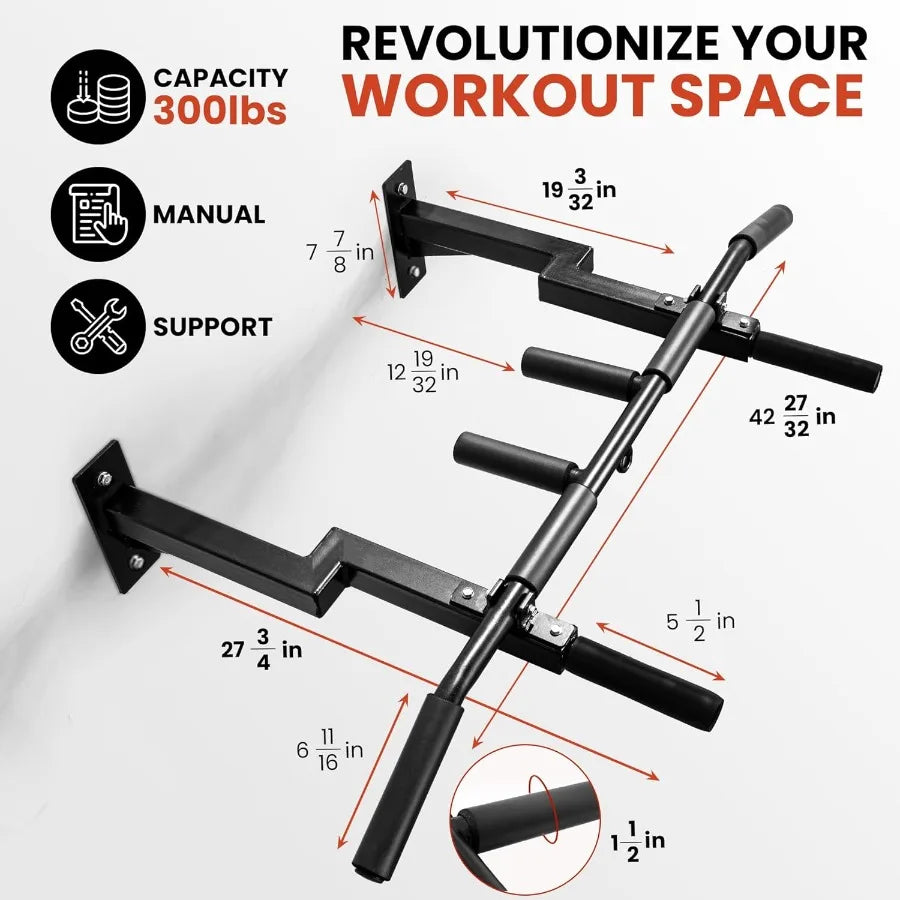 MultiGrip Wall Mount Pull-Up Bar