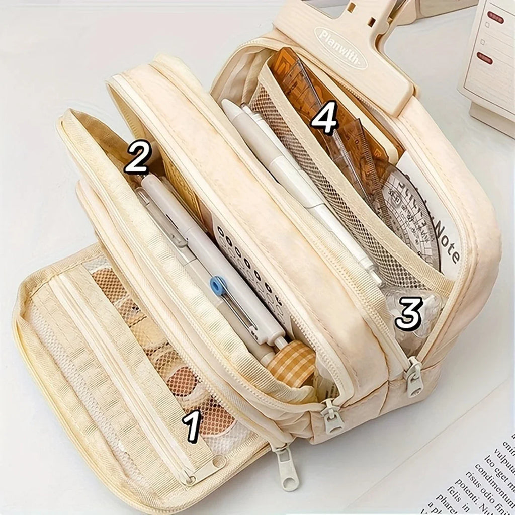 Large Capacity School Pencil Case