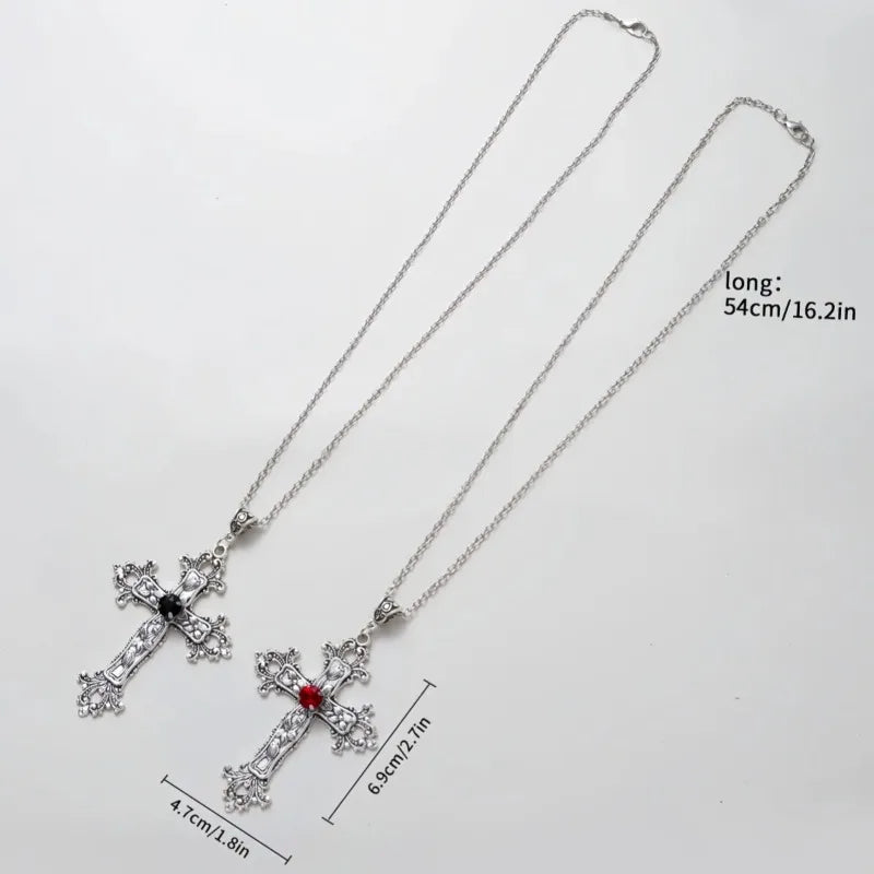 Gothic Irregular Cross Necklace