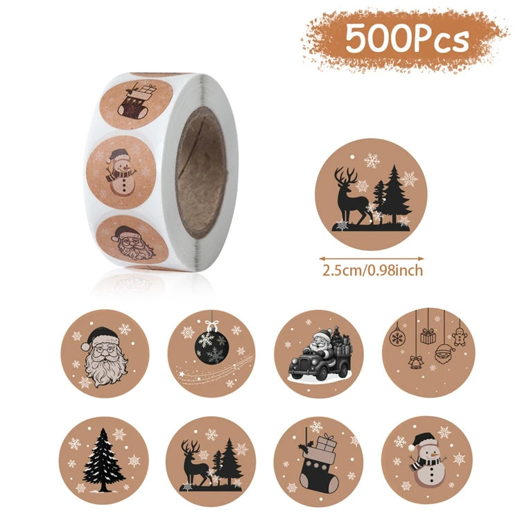 500Pcs Christmas Stickers Set