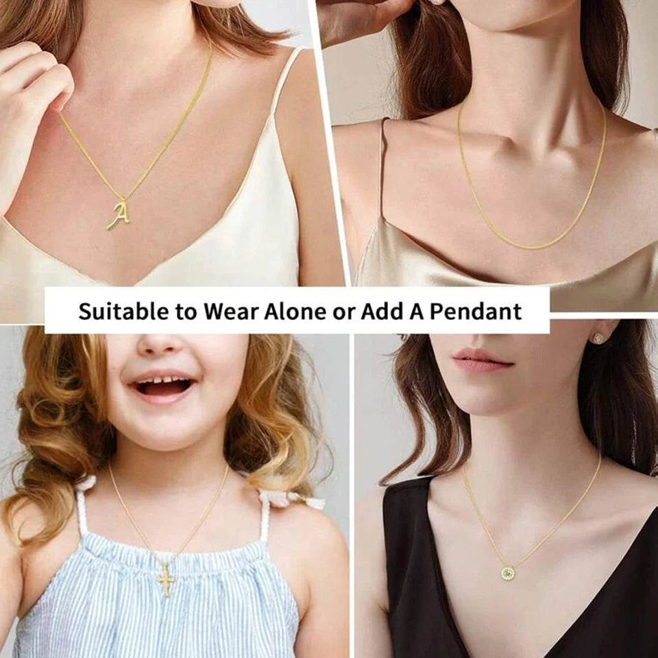 Sterling Silver Gold-Plated Side Chain Necklace