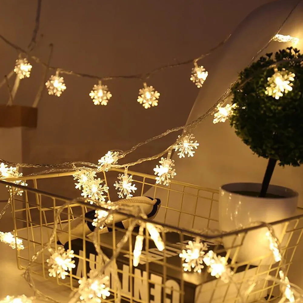 Runtowo Christmas Snowflake String Lights