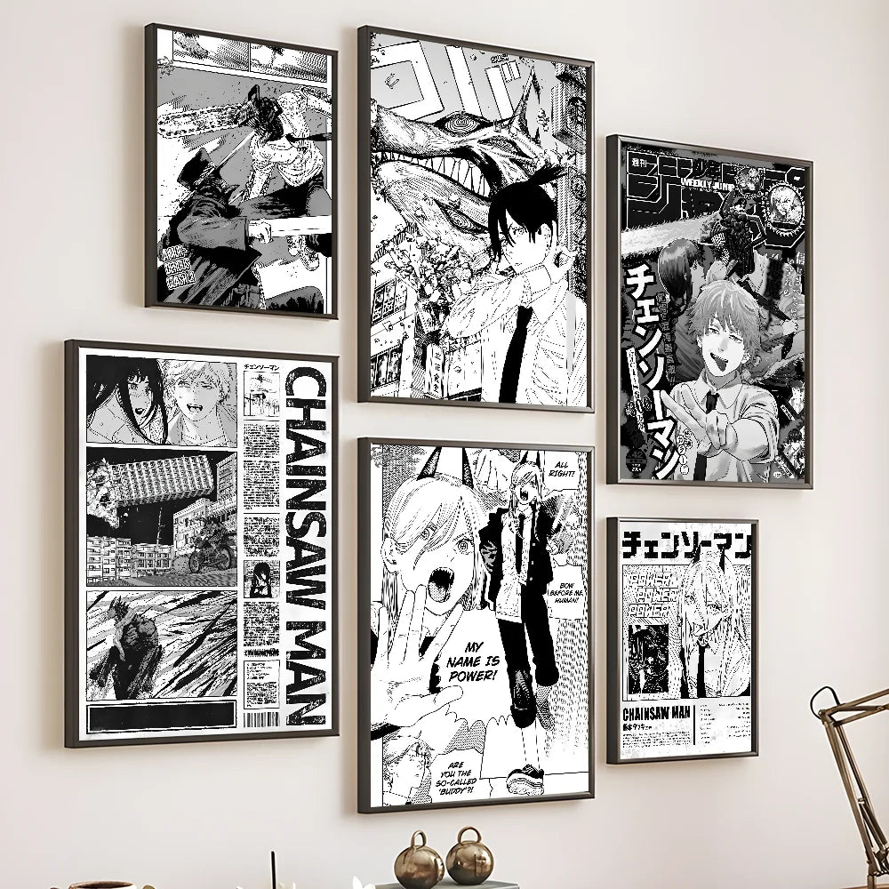 Chainsaw Man Anime Poster – Waterproof Wall Art