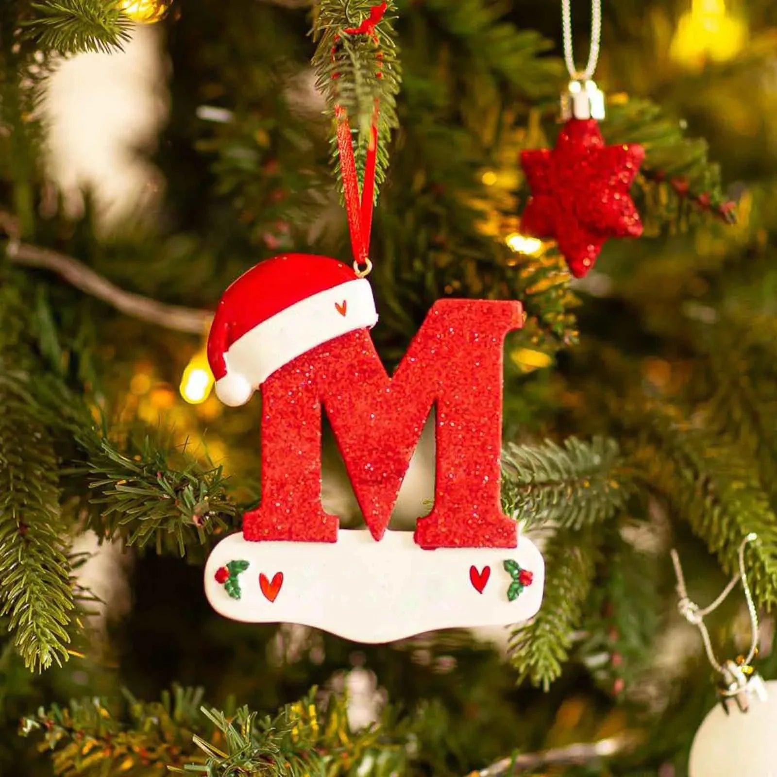 Christmas Tree Decoration for Home 2025 Letter Pendant