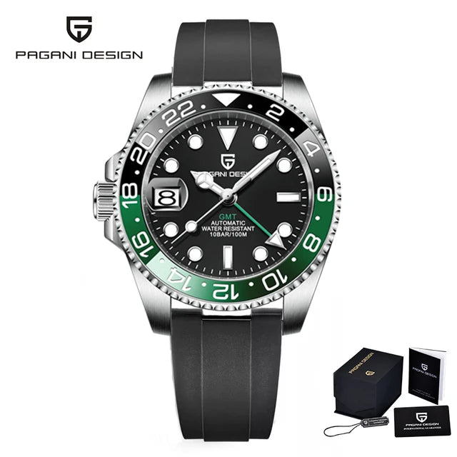 Luxury Automatic GMT Watch – 40MM Sapphire Steel Precision