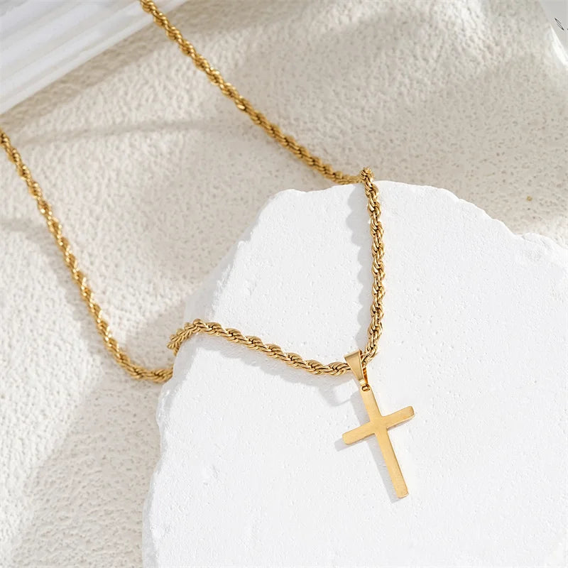 Minimalist Gold Cross Necklace