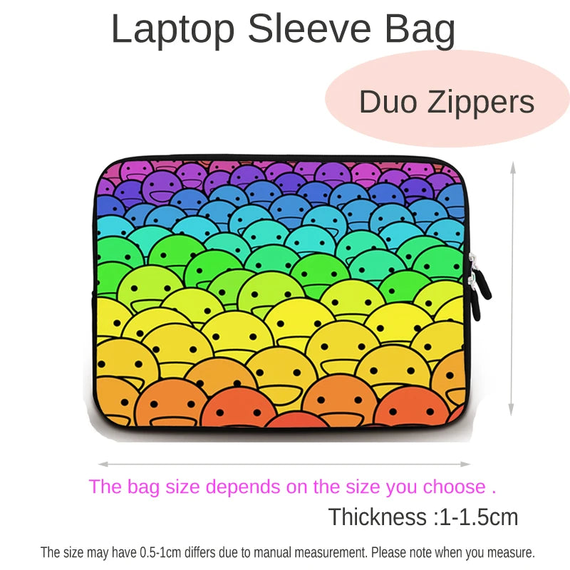 Chromebook Neoprene Cover Case Laptop 11.6/14/16 Ntebook Bag For Macbook Air 13 M4 15 Lenovo Legion Go 15.6 Funda Computer Pouch