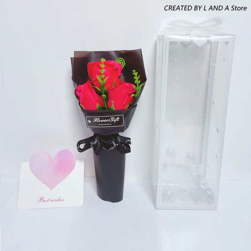Rose Soap Flower Bouquet Gift Box