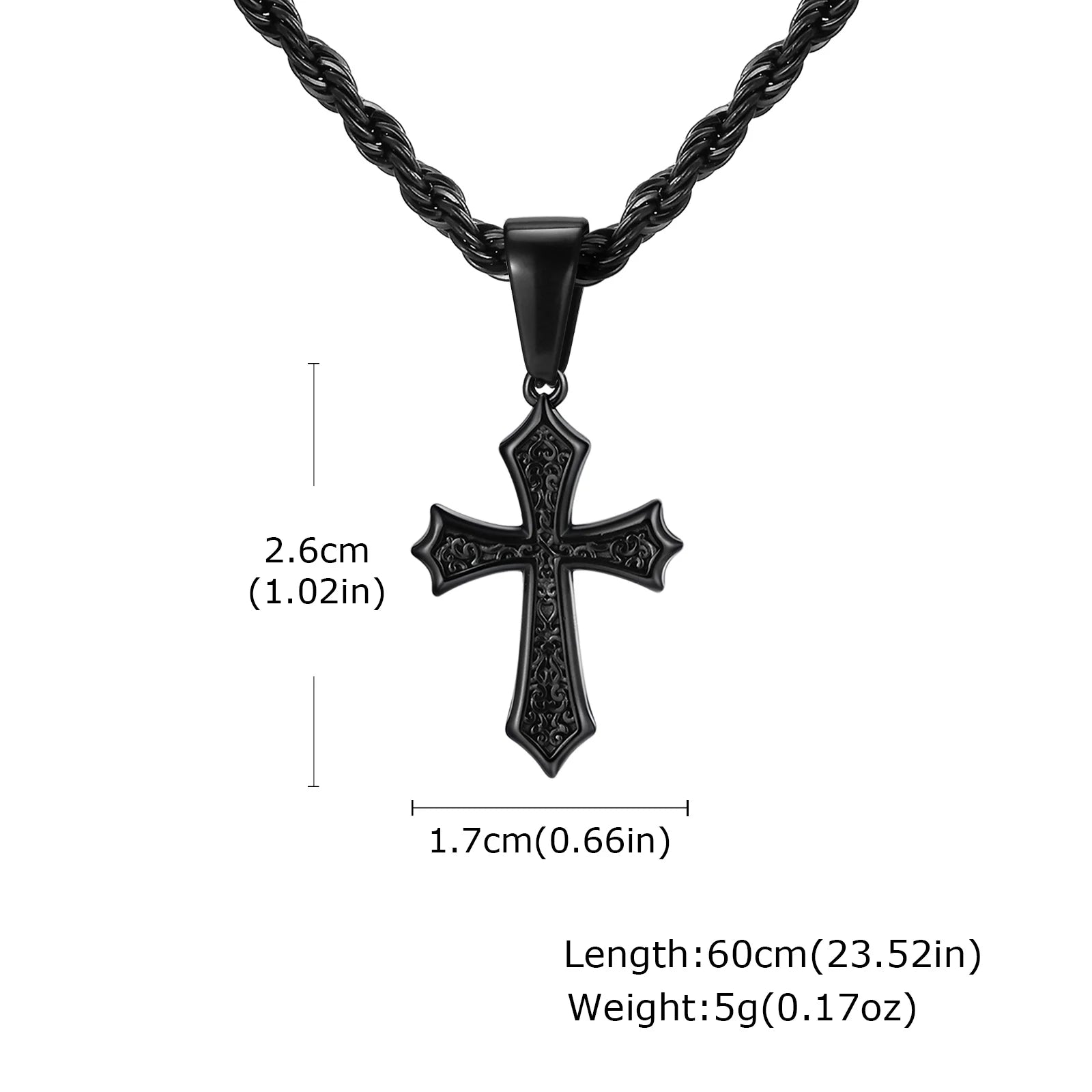 Hip Hop Cross Pendant Necklace