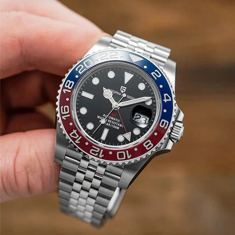 Luxury Automatic GMT Watch – 40MM Sapphire Steel Precision