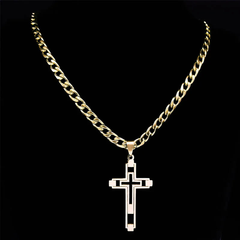 Urban Gold Cross Necklace