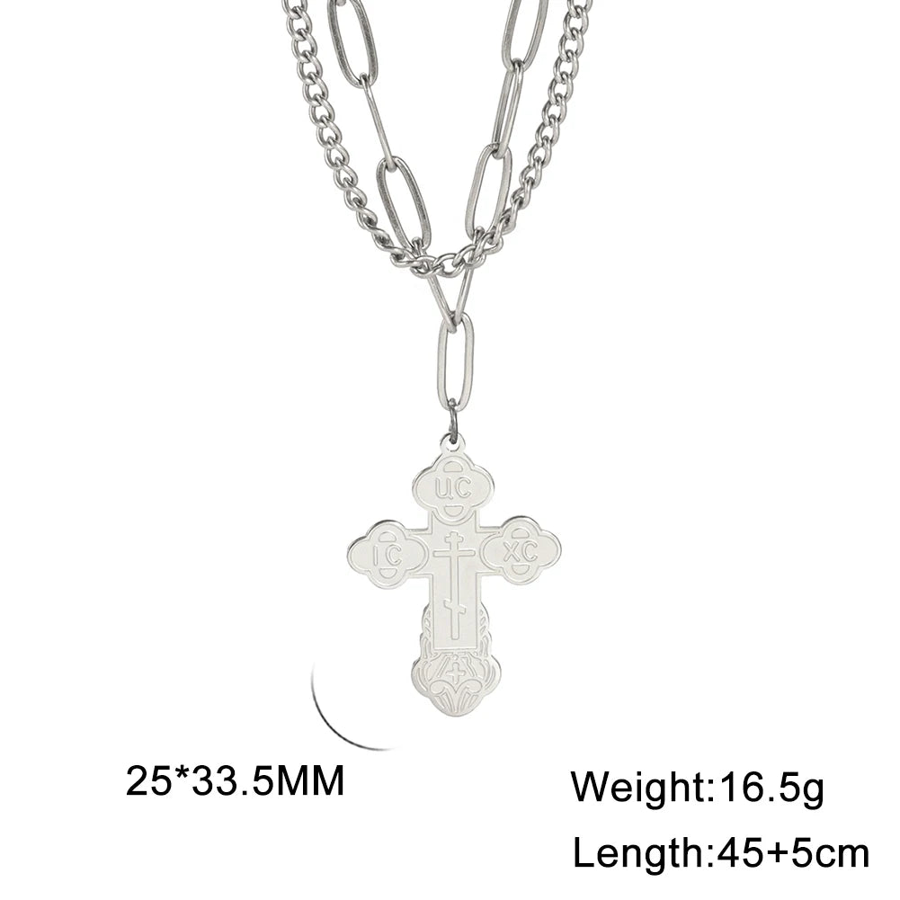 Eastern Orthodox Cross Necklace