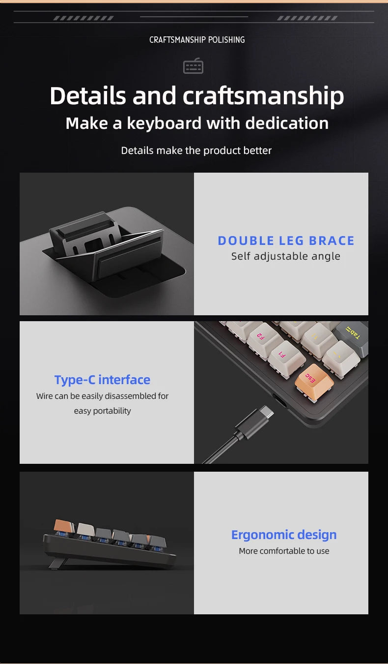 APAYADO 75% Wired Mechanical Gaming Keyboard