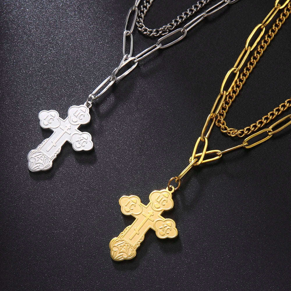 Eastern Orthodox Cross Necklace