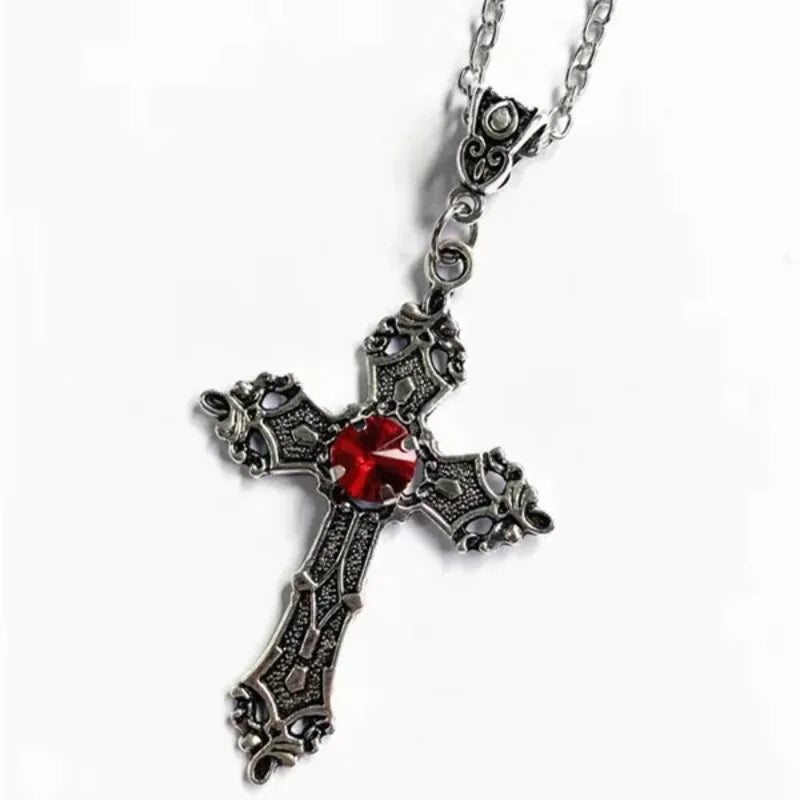 Gothic Irregular Cross Necklace