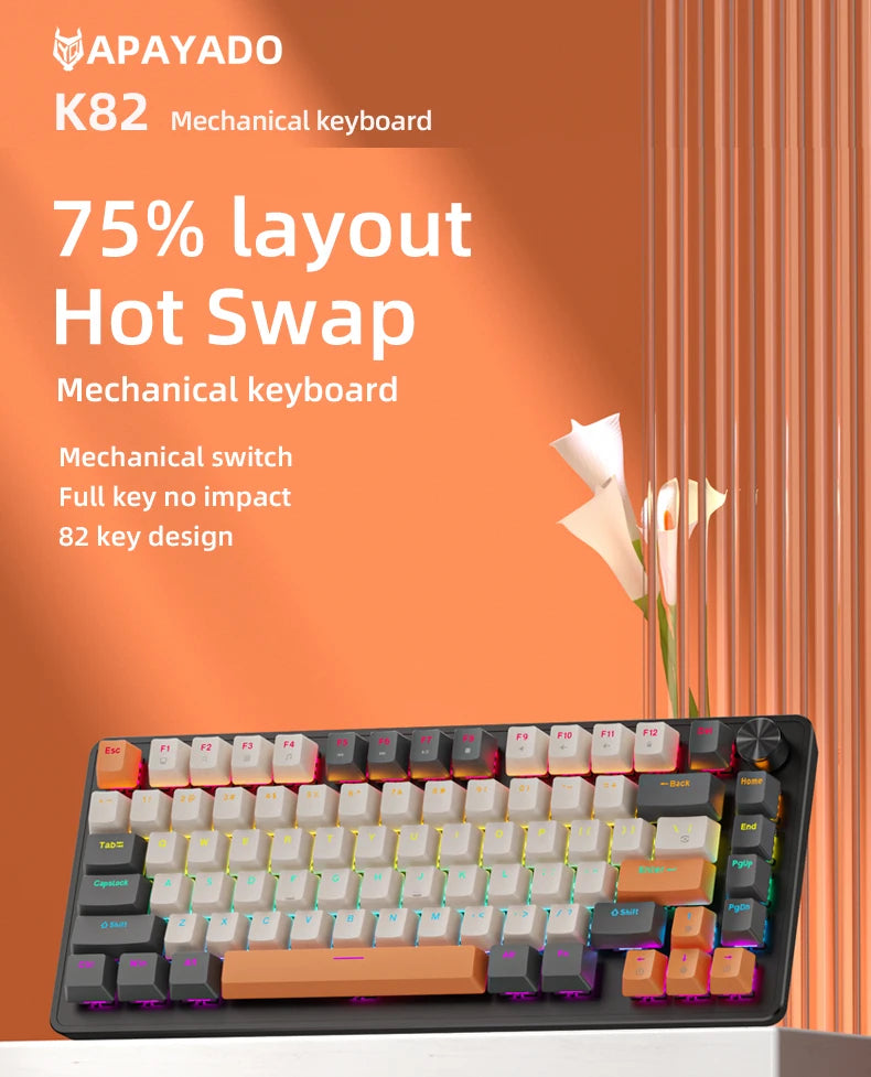 APAYADO 75% Wired Mechanical Gaming Keyboard