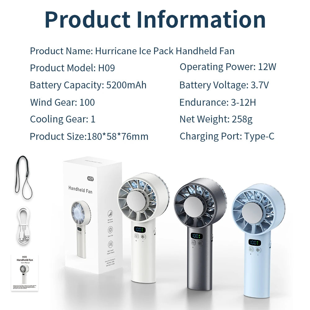 5200mAh Handheld Mini Fan