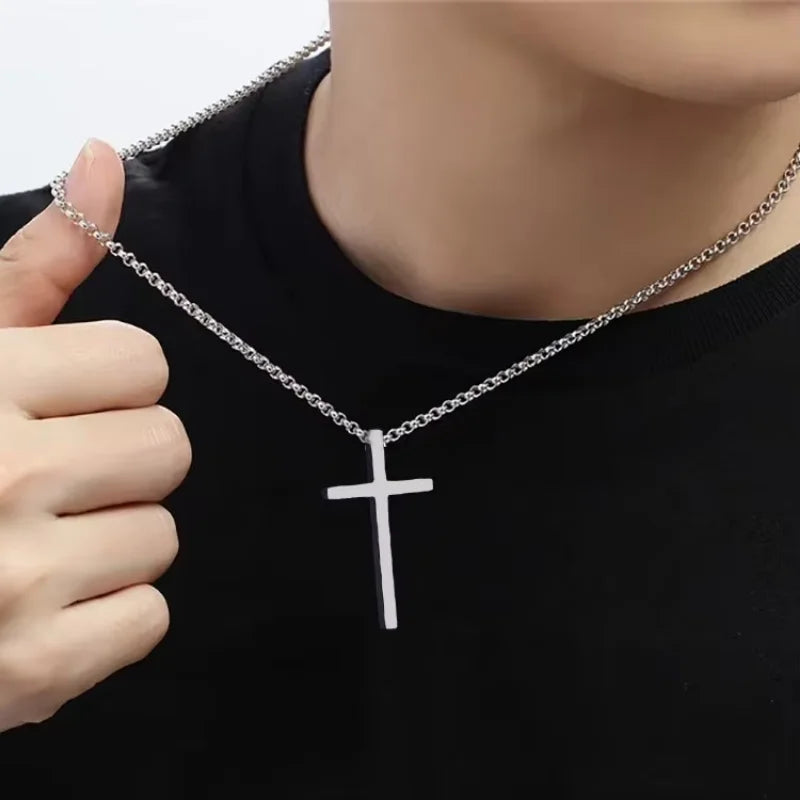 Simple Cross Necklace for Men