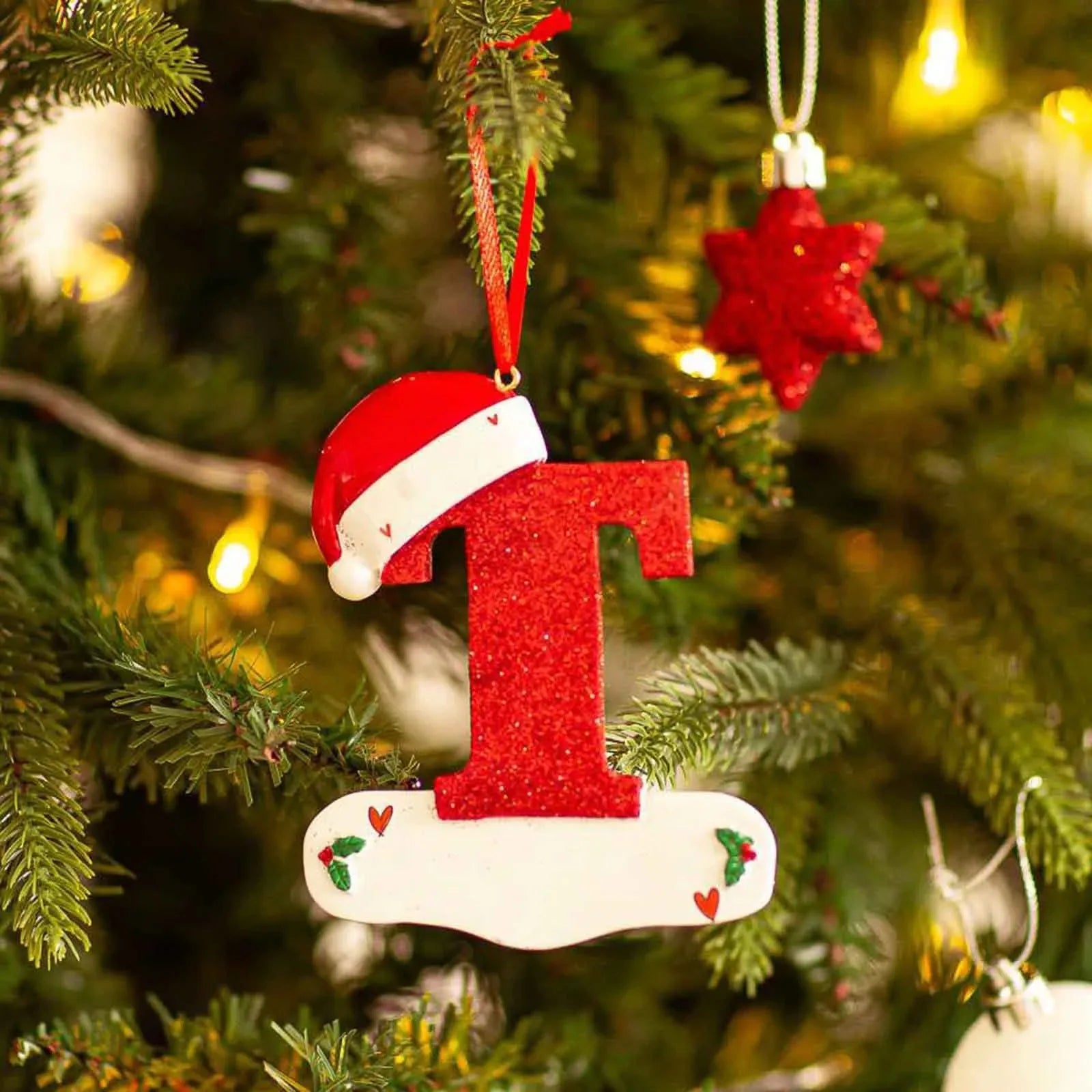 Christmas Tree Decoration for Home 2025 Letter Pendant
