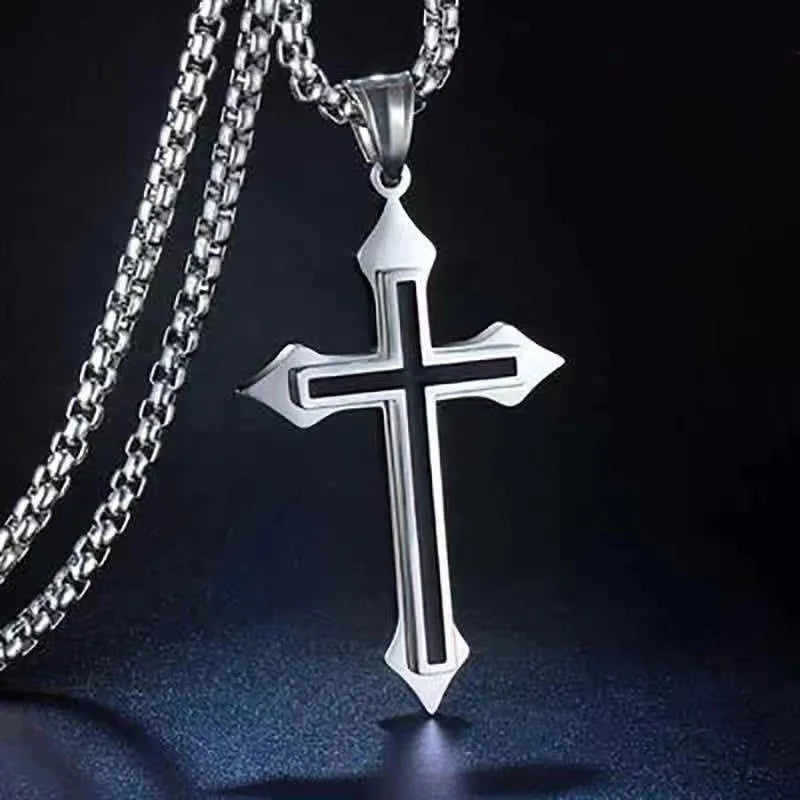 Vintage Gothic Cross Pendant Necklace