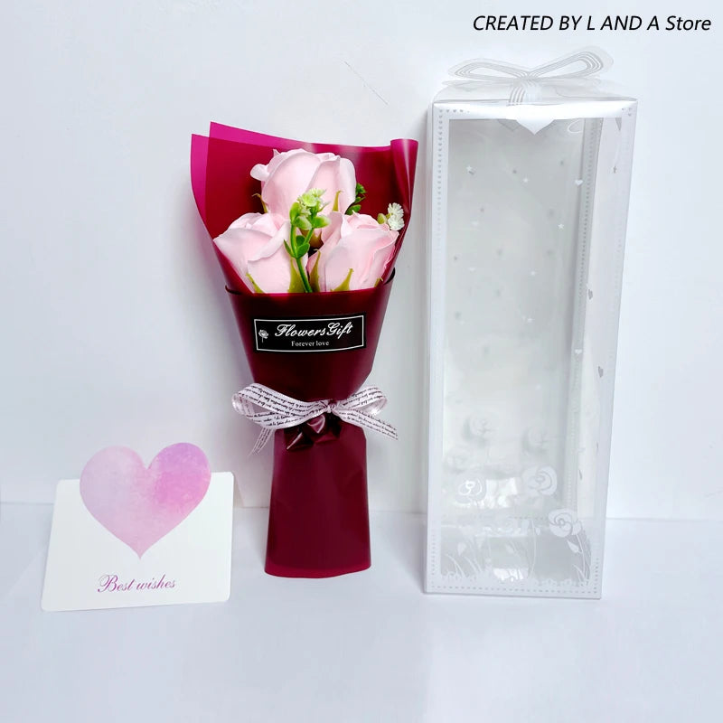 Rose Soap Flower Bouquet Gift Box