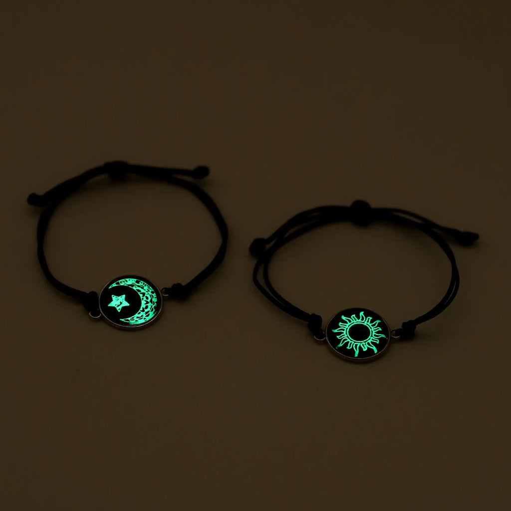 Luminous Sun & Moon Couple Bracelets