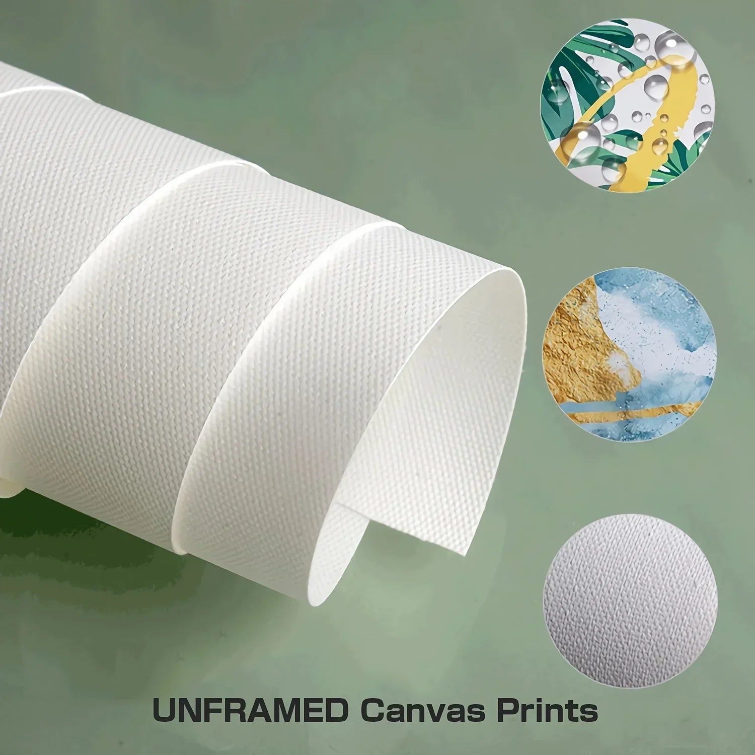 Green Botanical Leaves Canvas Wall Art