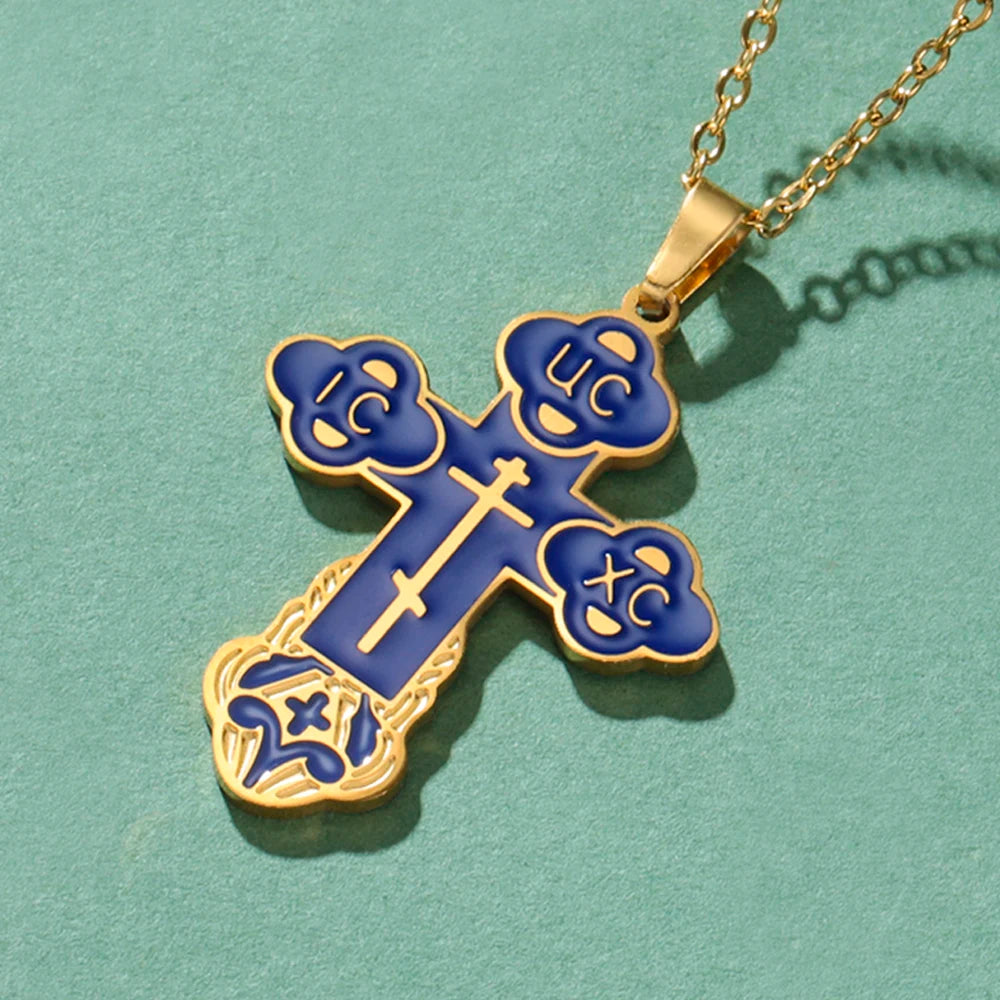 Eastern Orthodox Cross Necklace
