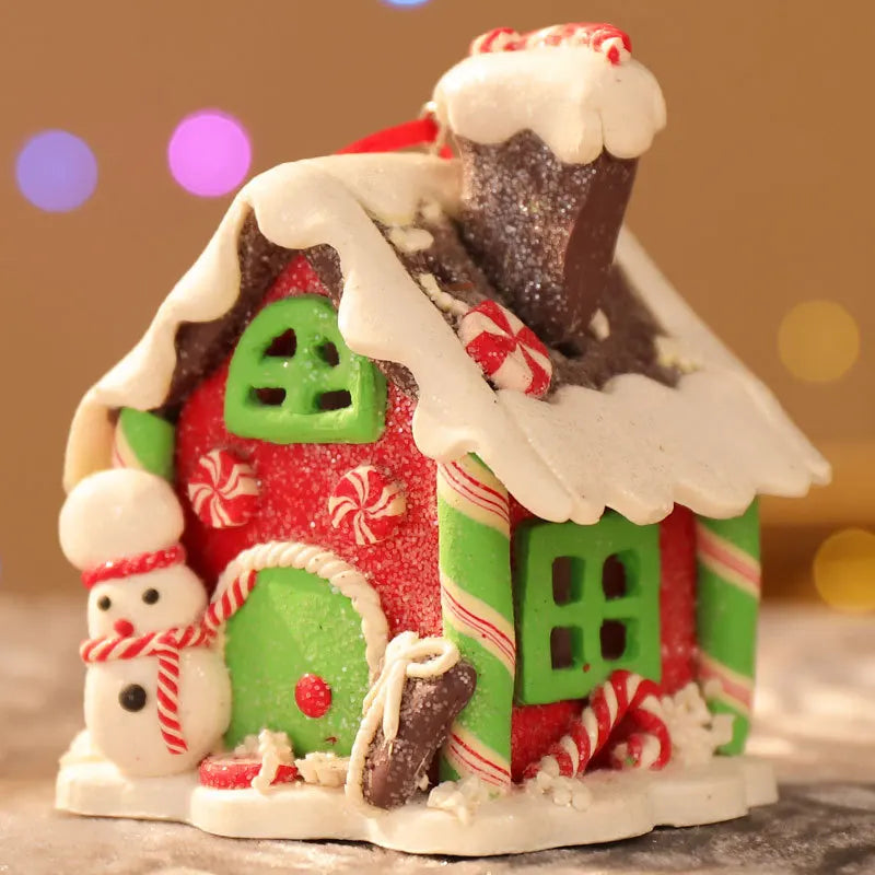 LED Light Christmas Gingerbread Small House