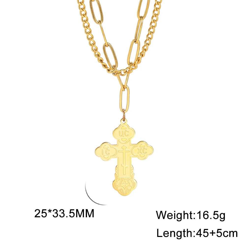 Eastern Orthodox Cross Necklace