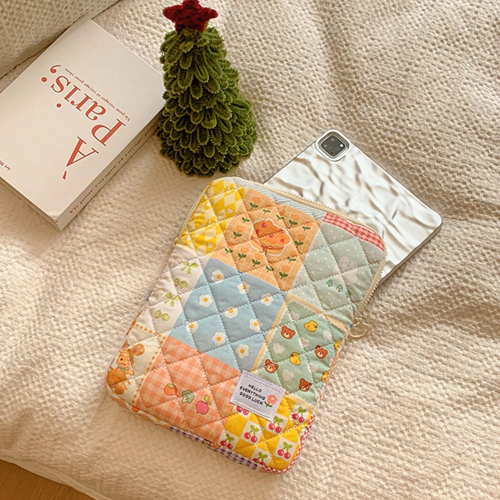 11/13/15 Inch Flower Pattern Laptop Sleeve Case Bag Shockproof Computer Cover Bag Laptop Protective Bag for MacBook Air Ipad