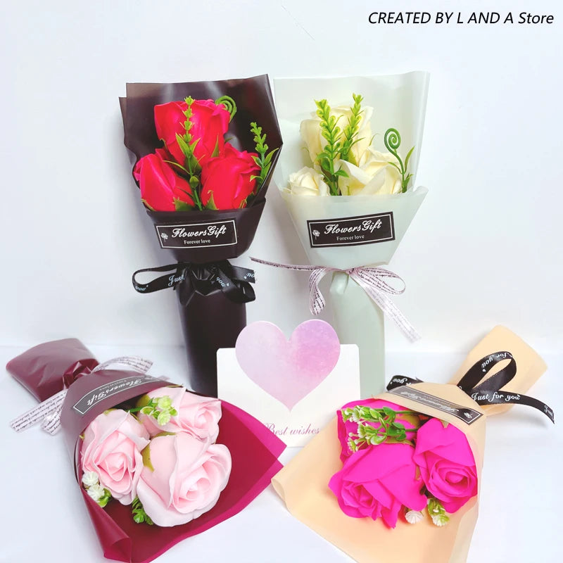 Rose Soap Flower Bouquet Gift Box