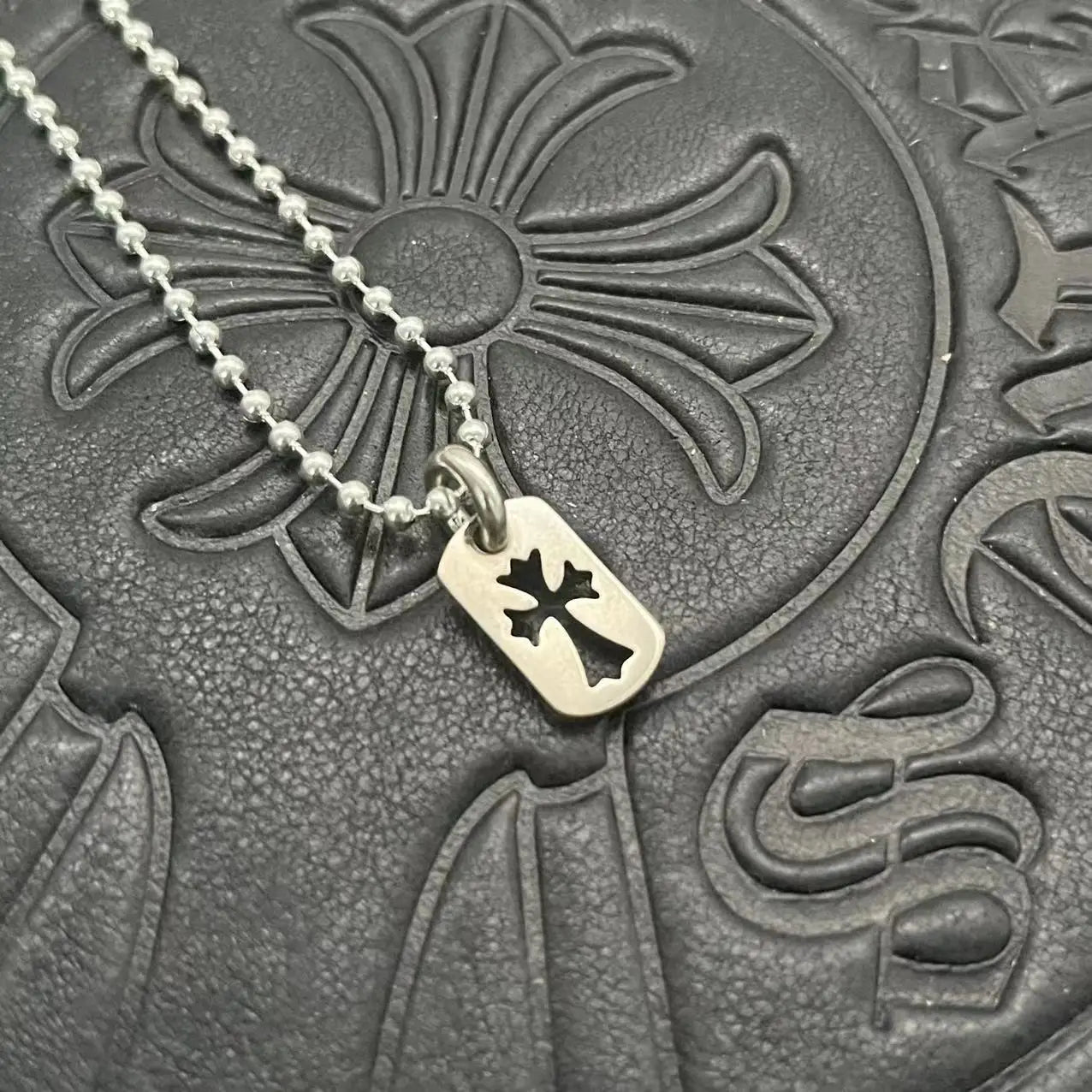 Trendy Mini Military Cross Necklace – Thai Silver Retro Charm