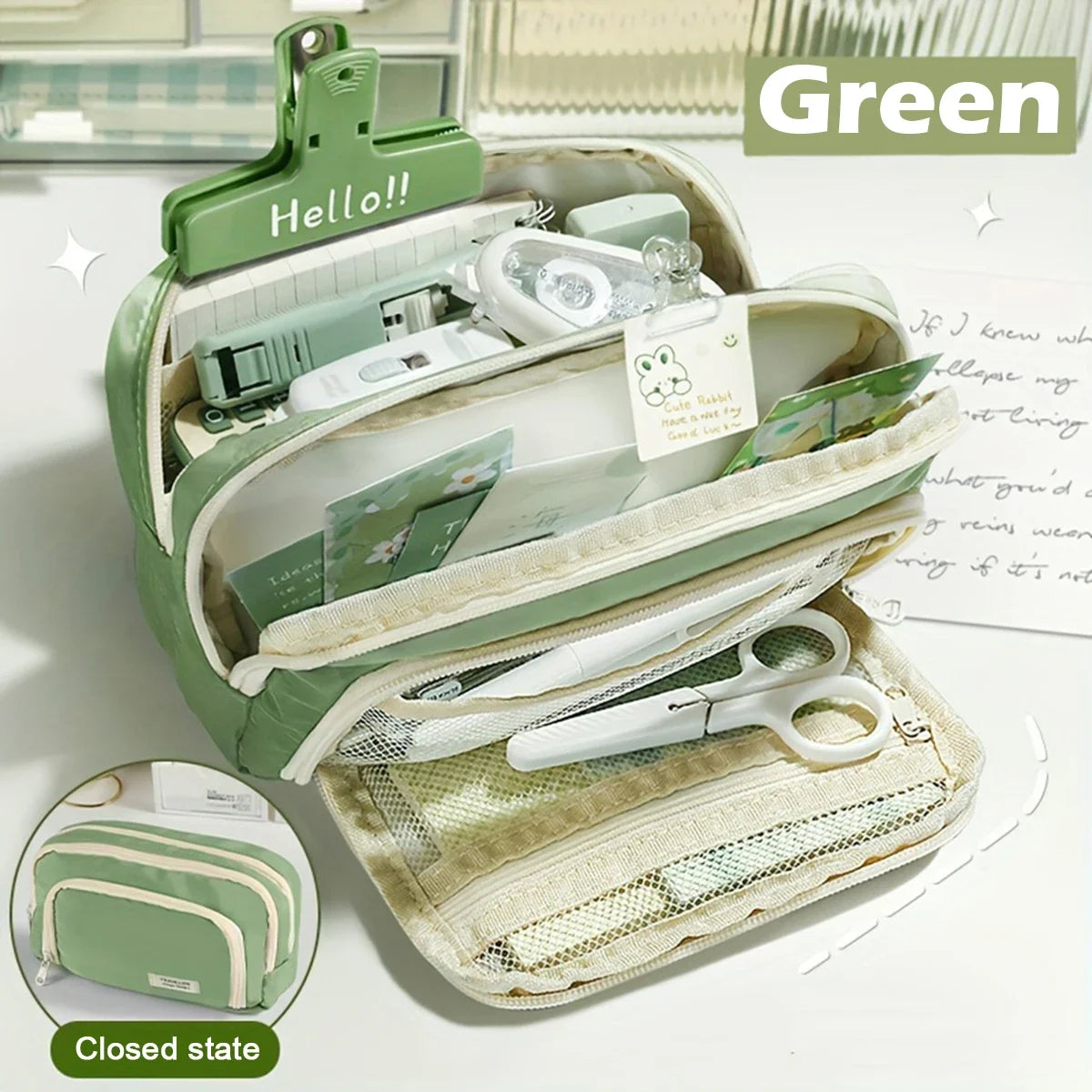 Large Capacity School Pencil Case