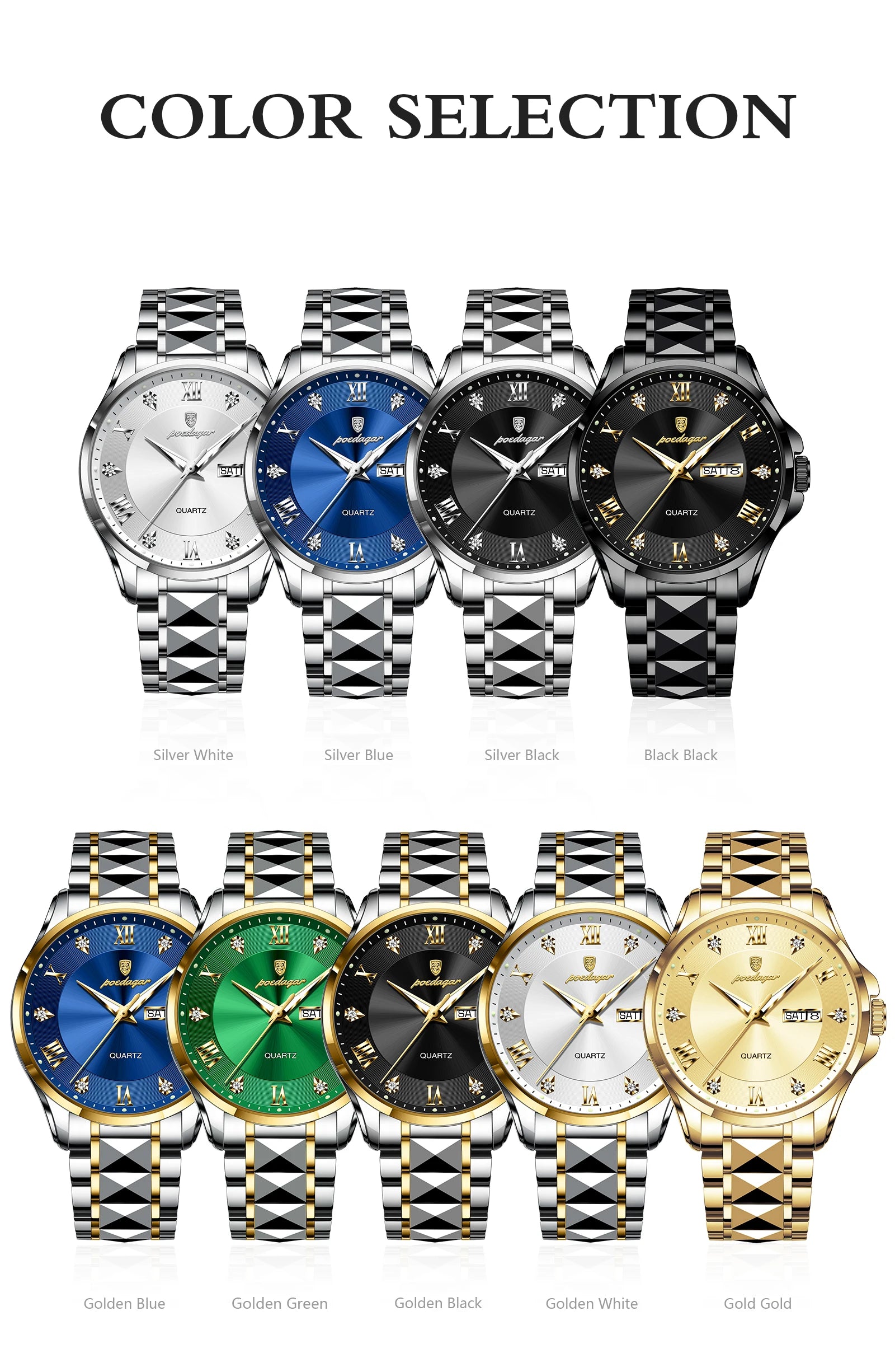 POEDAGAR Luxury Men's Quartz Watch