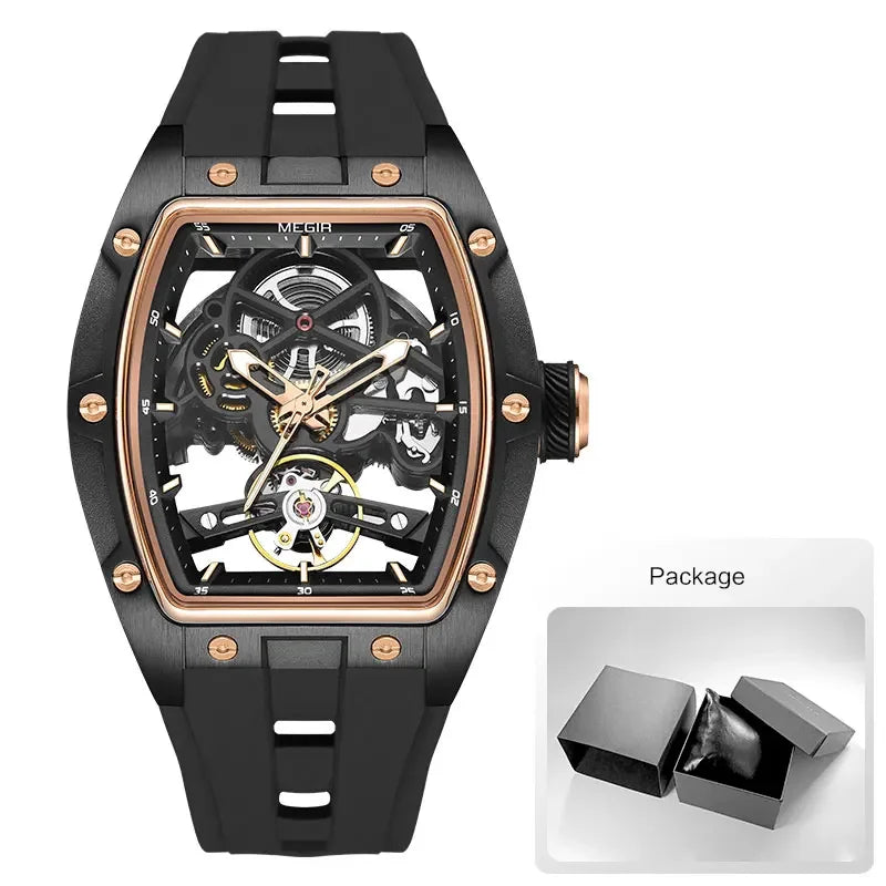 MEGIR Men's Skeleton Sport Watch