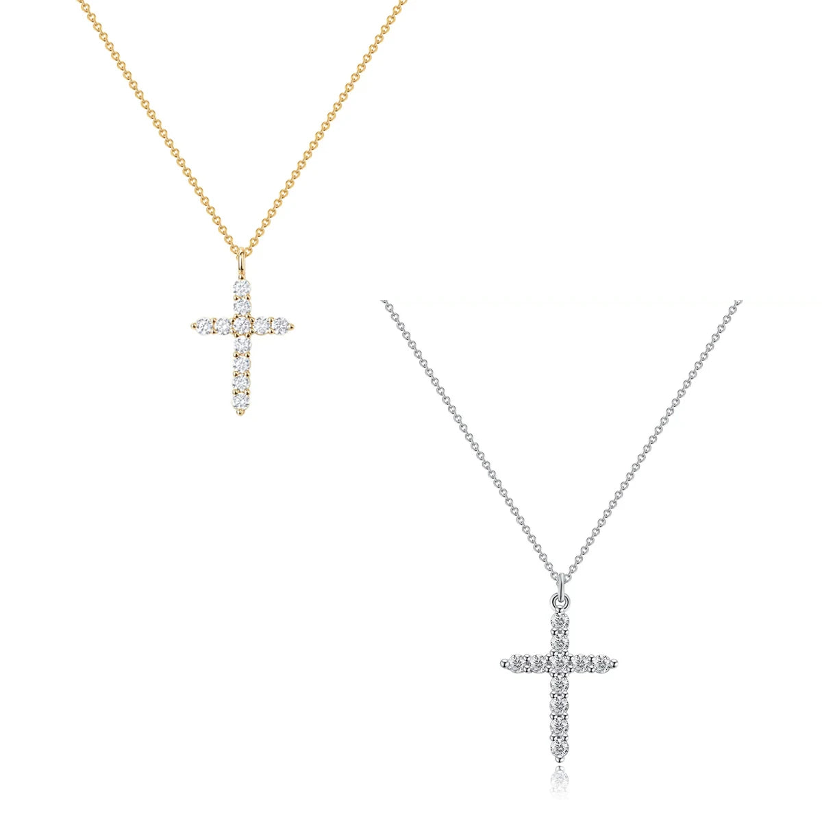 Rotatable Crown Cross Necklace