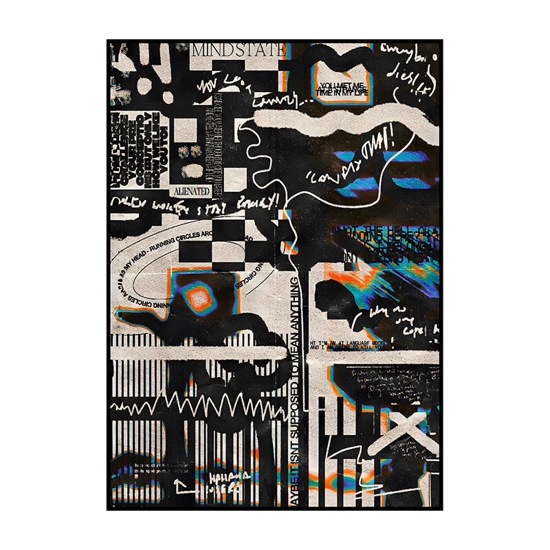 Vintage Abstract Canvas Wall Art Poster