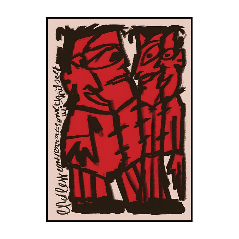 Vintage Abstract Canvas Wall Art Poster