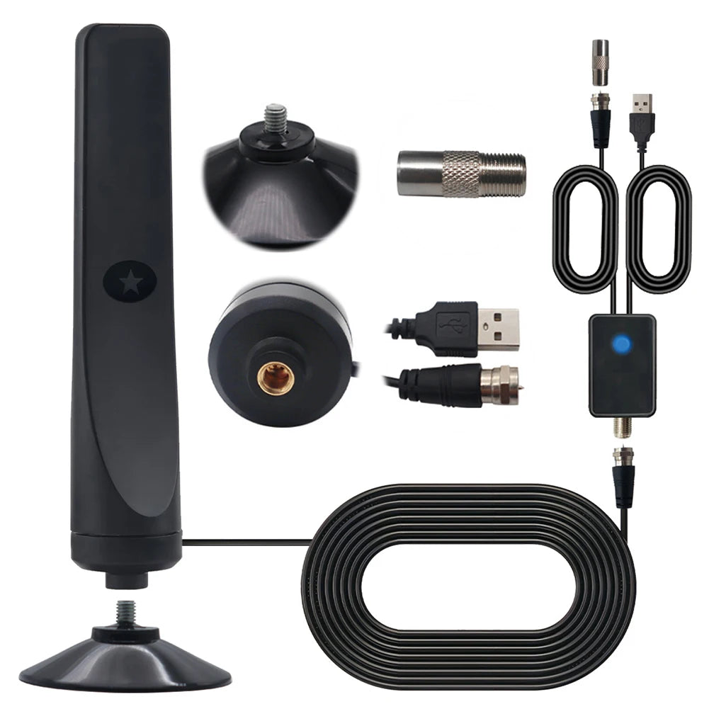4K Digital TV Antenna with Suction Cup