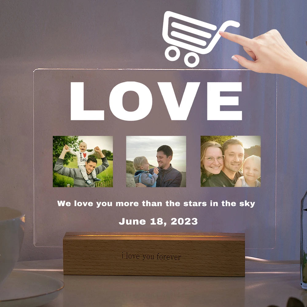 Memory Glow 3D Personalized Night Light