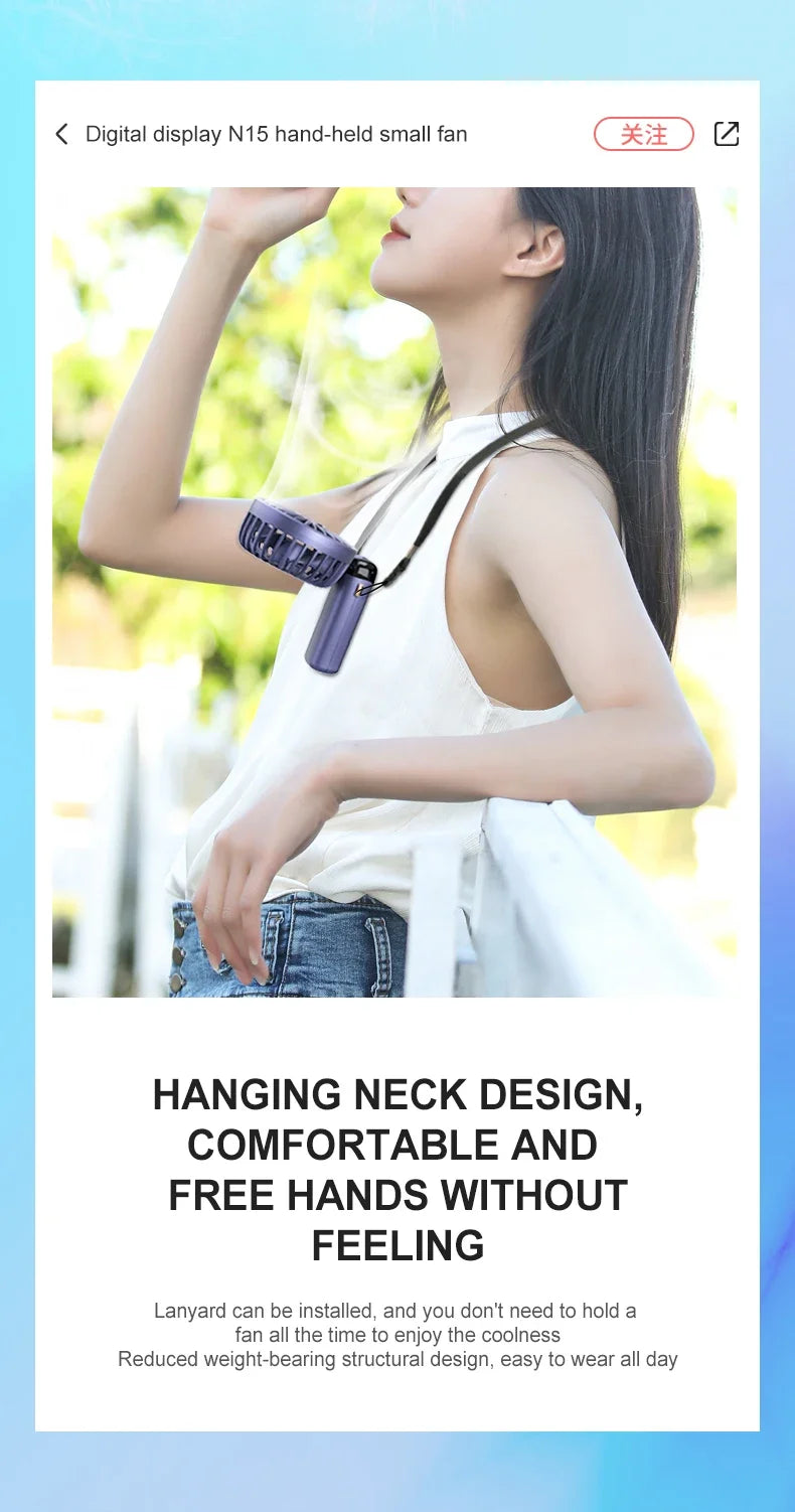 Portable Handheld & Neck Fan with Phone Holder