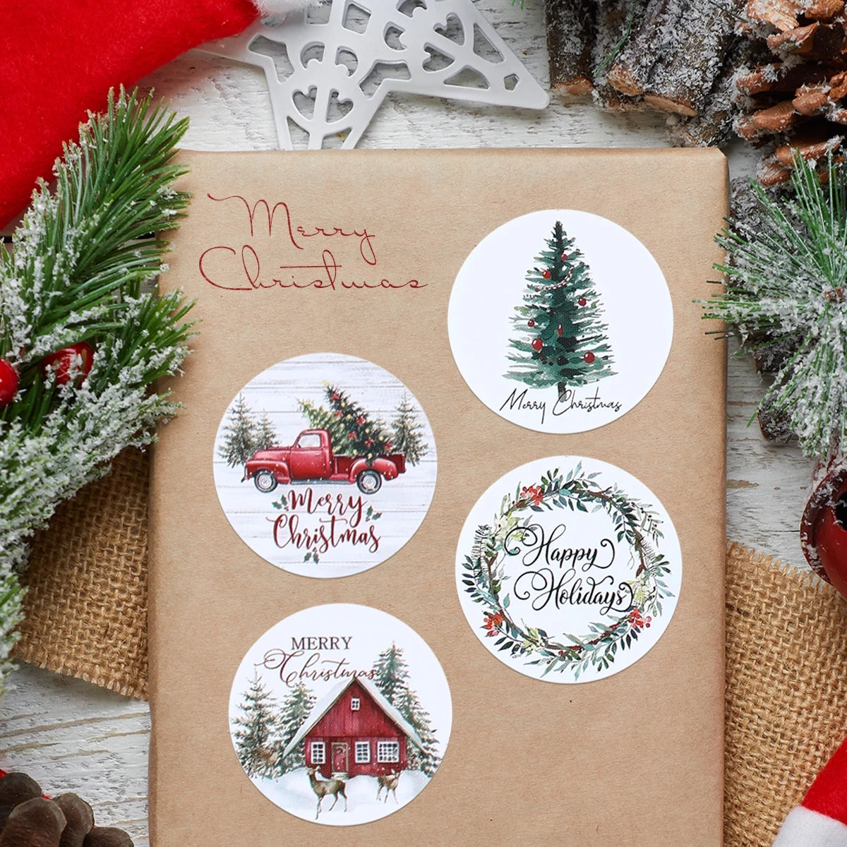 500Pcs Christmas Stickers Set