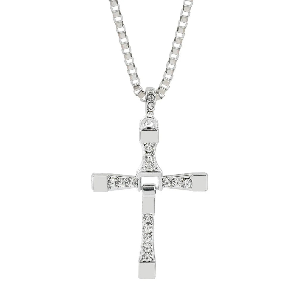 Vintage Gothic Cross Pendant Necklace